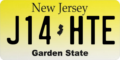NJ license plate J14HTE