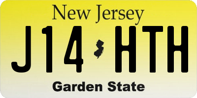 NJ license plate J14HTH