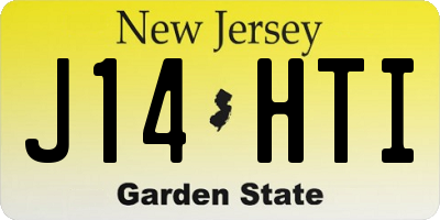 NJ license plate J14HTI