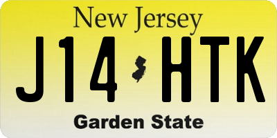 NJ license plate J14HTK