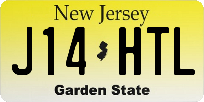 NJ license plate J14HTL