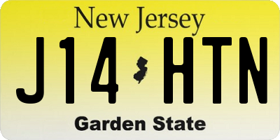 NJ license plate J14HTN