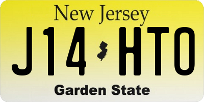 NJ license plate J14HTO