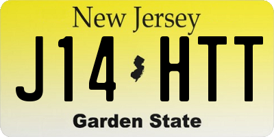 NJ license plate J14HTT