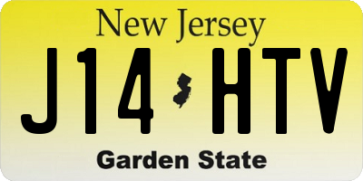 NJ license plate J14HTV