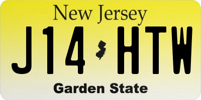 NJ license plate J14HTW