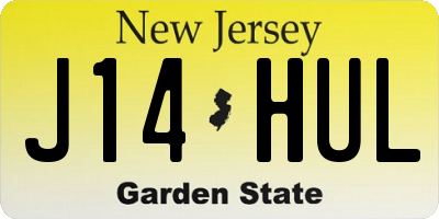 NJ license plate J14HUL