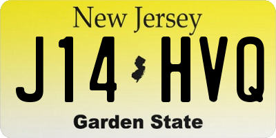NJ license plate J14HVQ