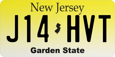 NJ license plate J14HVT