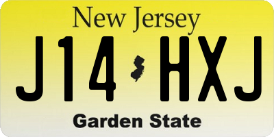 NJ license plate J14HXJ