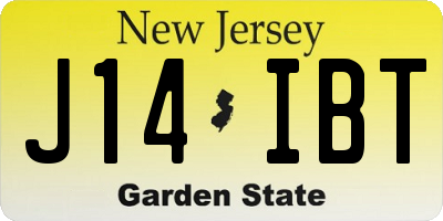 NJ license plate J14IBT