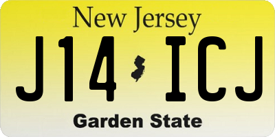 NJ license plate J14ICJ