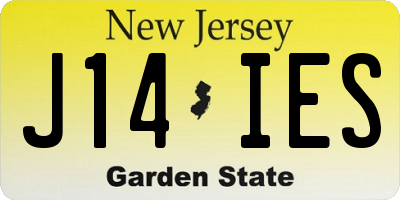 NJ license plate J14IES