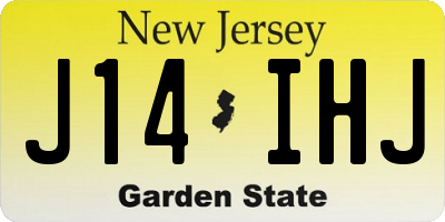NJ license plate J14IHJ