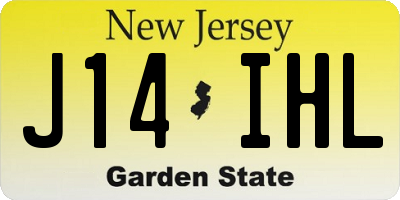 NJ license plate J14IHL