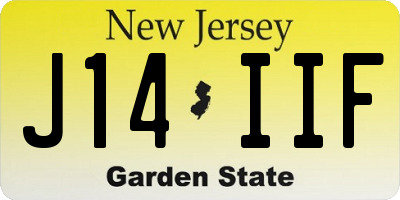 NJ license plate J14IIF