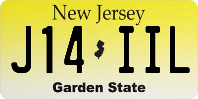 NJ license plate J14IIL