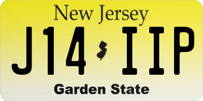 NJ license plate J14IIP