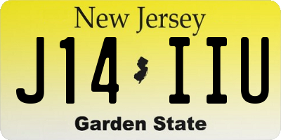 NJ license plate J14IIU