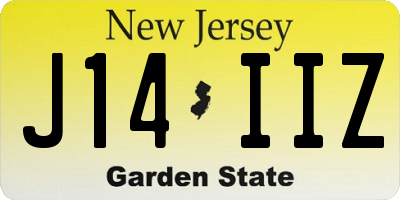 NJ license plate J14IIZ