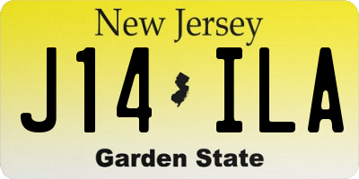 NJ license plate J14ILA