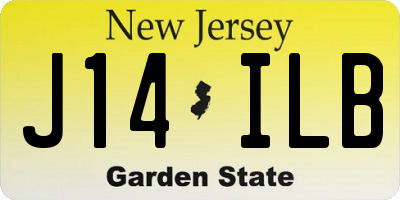 NJ license plate J14ILB