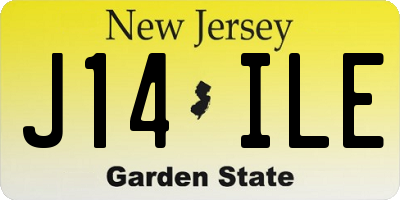 NJ license plate J14ILE