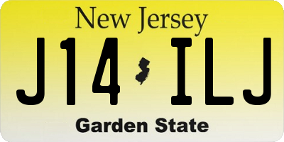 NJ license plate J14ILJ