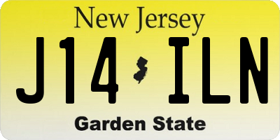 NJ license plate J14ILN