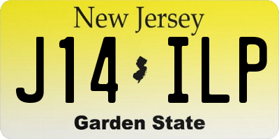 NJ license plate J14ILP