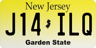 NJ license plate J14ILQ