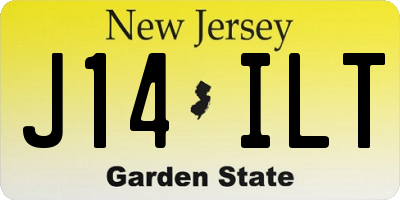 NJ license plate J14ILT