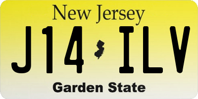 NJ license plate J14ILV