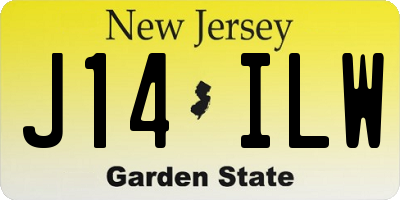 NJ license plate J14ILW