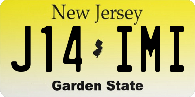 NJ license plate J14IMI