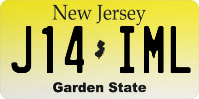 NJ license plate J14IML