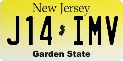 NJ license plate J14IMV