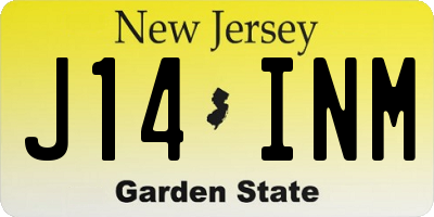 NJ license plate J14INM