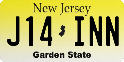 NJ license plate J14INN