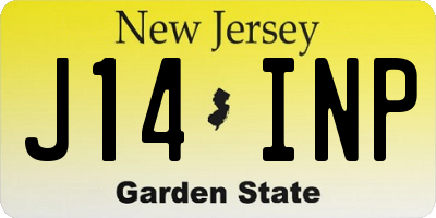 NJ license plate J14INP