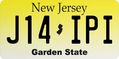 NJ license plate J14IPI