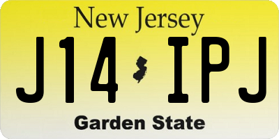 NJ license plate J14IPJ