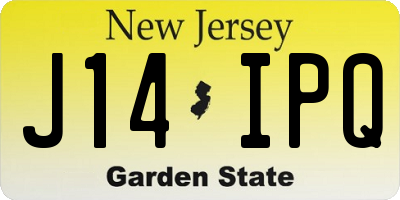 NJ license plate J14IPQ