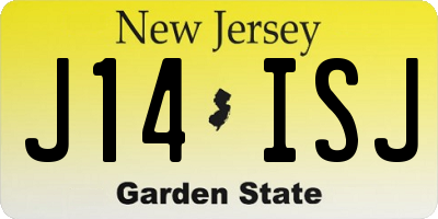 NJ license plate J14ISJ