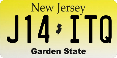 NJ license plate J14ITQ