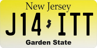 NJ license plate J14ITT