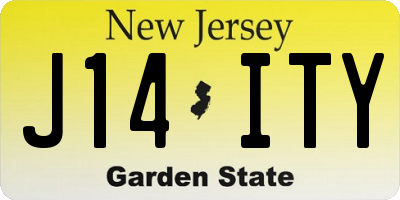 NJ license plate J14ITY