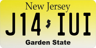 NJ license plate J14IUI