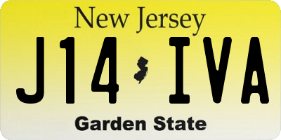 NJ license plate J14IVA