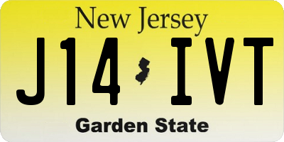 NJ license plate J14IVT